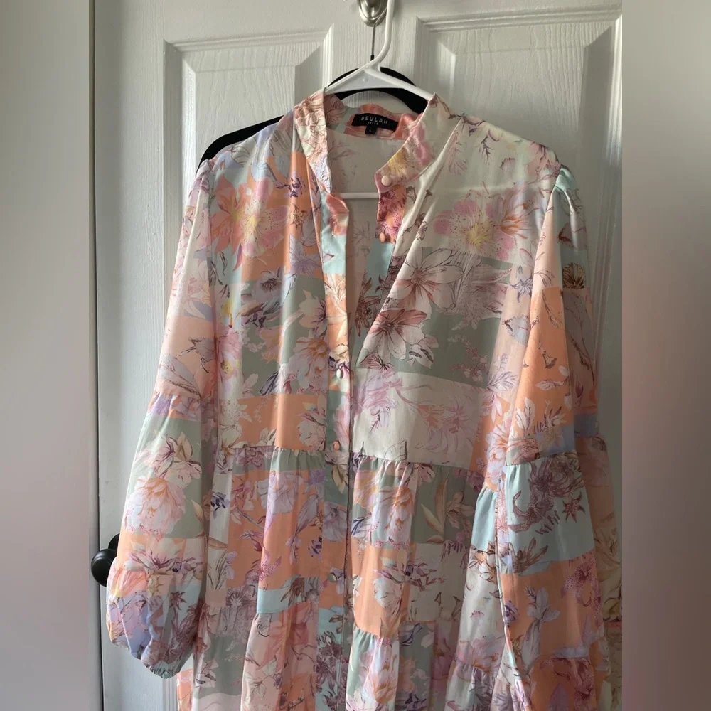 Beaulah style Floral Pastel Long Sleeve Maxi Dress - Picture 4 of 6